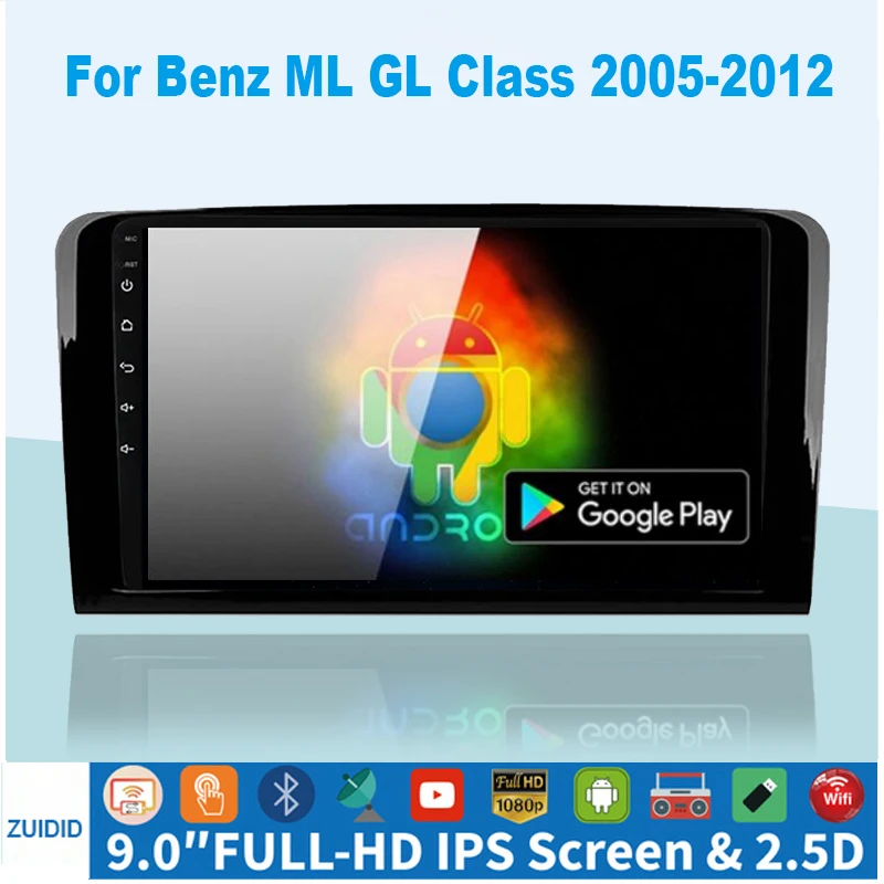 

4G+64G Car Stereo 2 DIN Android carRadio For Mercedes Benz ML GL W164 ML350 ML500 GL320 X164 ML280 GL350 GL450 Auto Audio