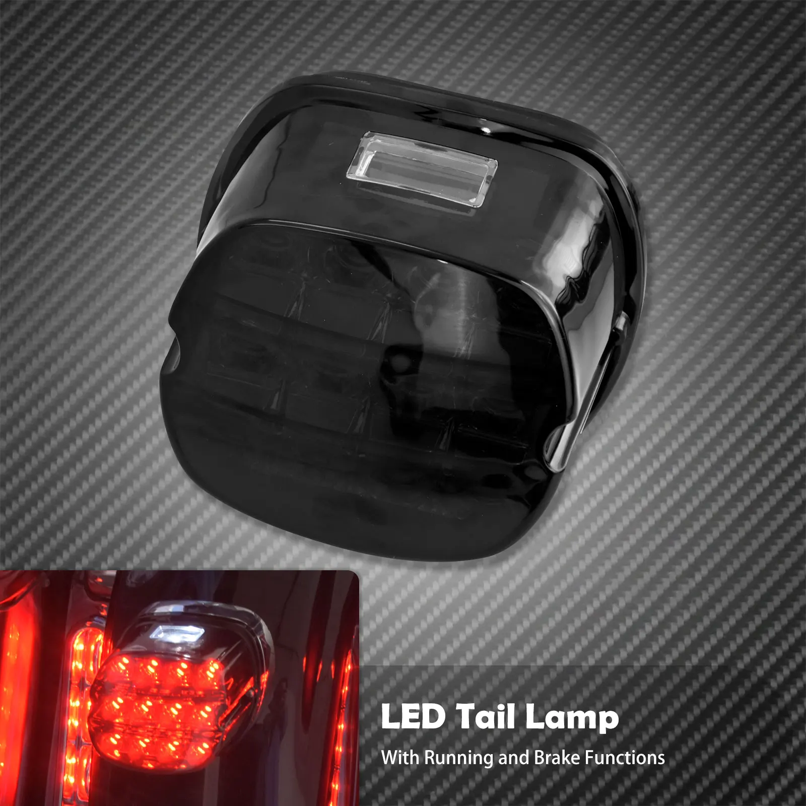 Fanale posteriore a LED per Harley Dyna Fat Boy FLSTF Night Train FXSTB Softail Sportster Road King Electra Glide Road Glide - immagine 2