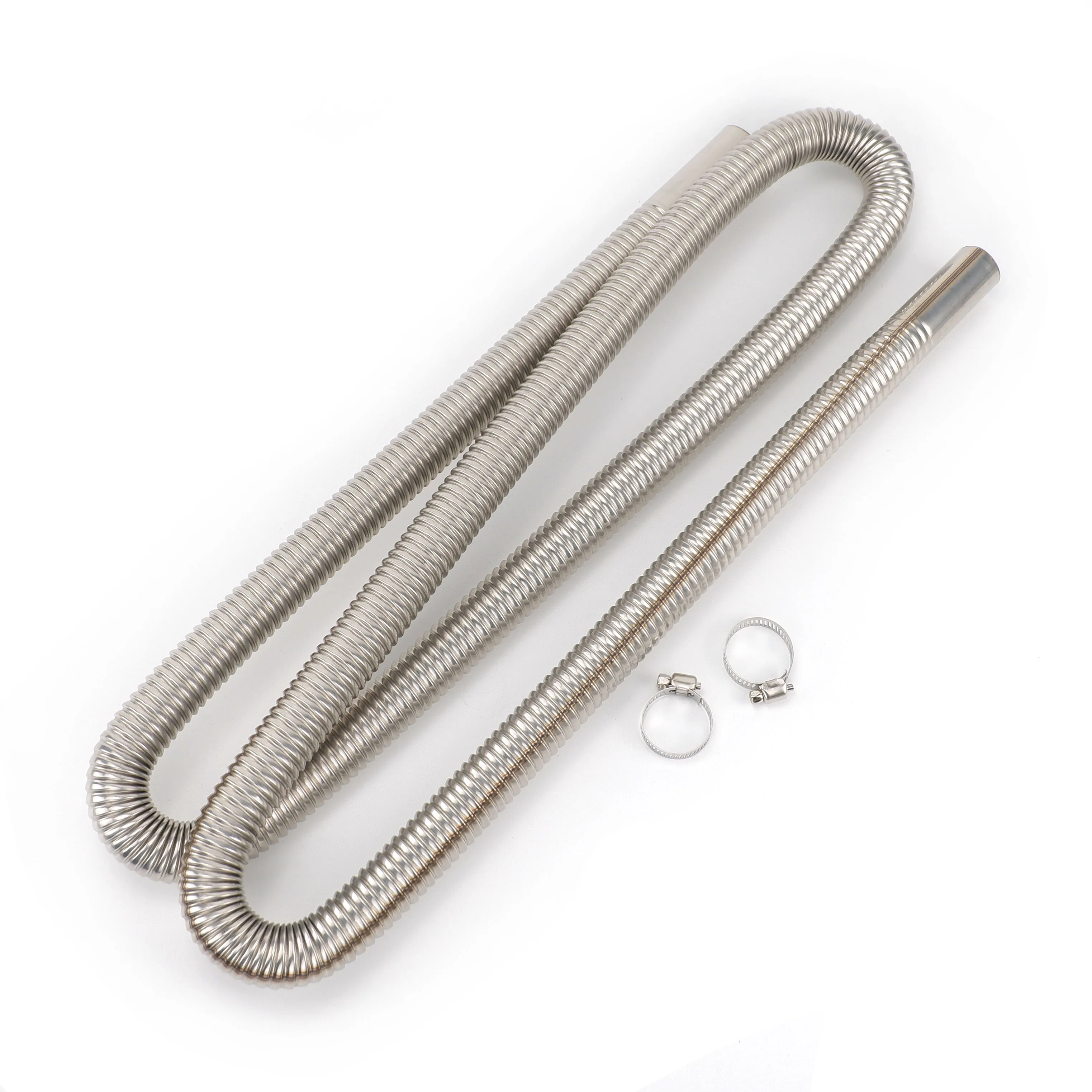 Air Diesel Parking Heater Exhaust Pipe Tube air heater duct pipe air heater exhaust pipe air heater duct connector Gas Vent Hose Stainless Steel Car Truck Connector 60cm 100 120 150 200cm 250cm 300cm