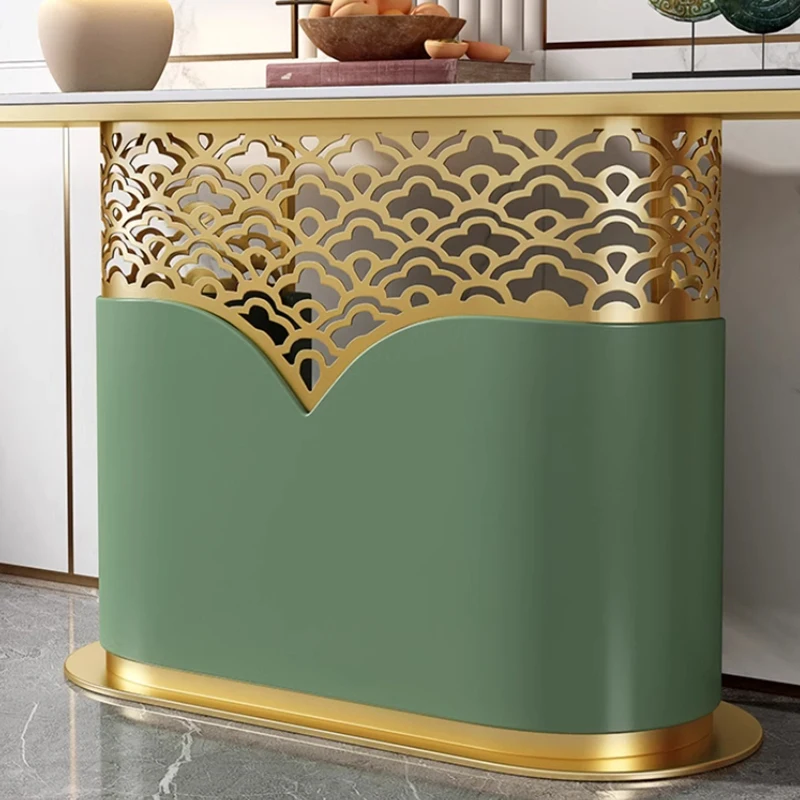 Tavoli Console di Lusso in Stile Nordico, Decorazione Moderna e Creativa, Eleganti Tavoli Console Glamour e Trendy per Ingresso e Soggiorno - immagine 4