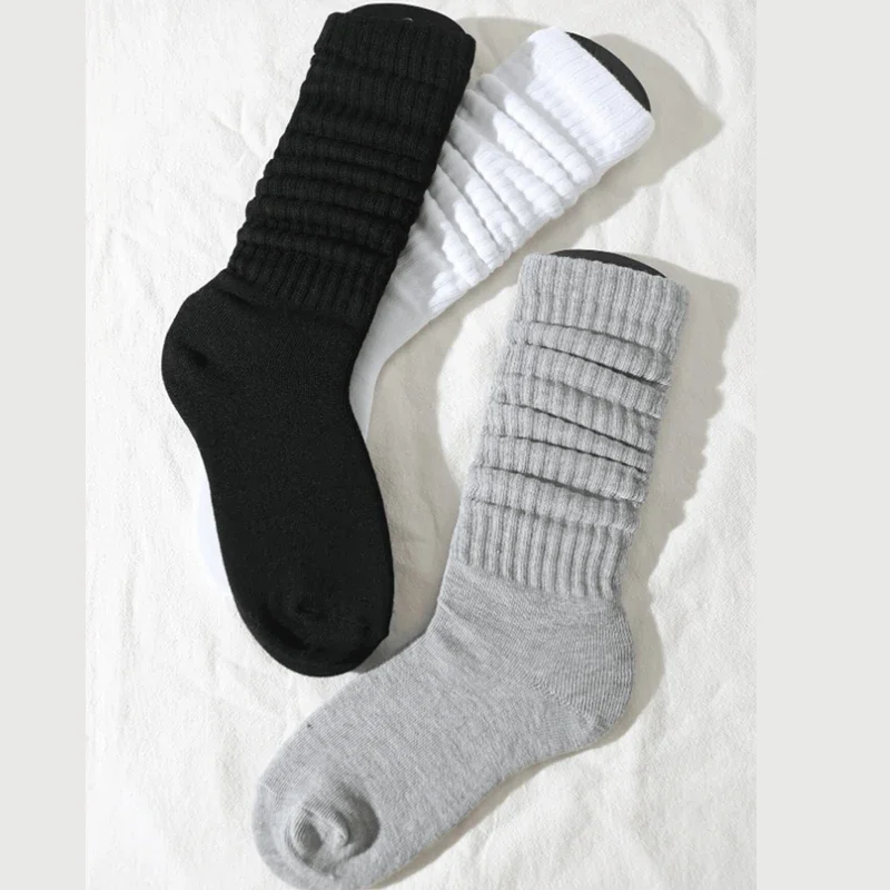 Training Socks 3 Pairs Pleated Mid Length Socks Women's Fashion Lolita Bubble Socks Comfort Non Pilling Autumn Versatile Girl Elephant