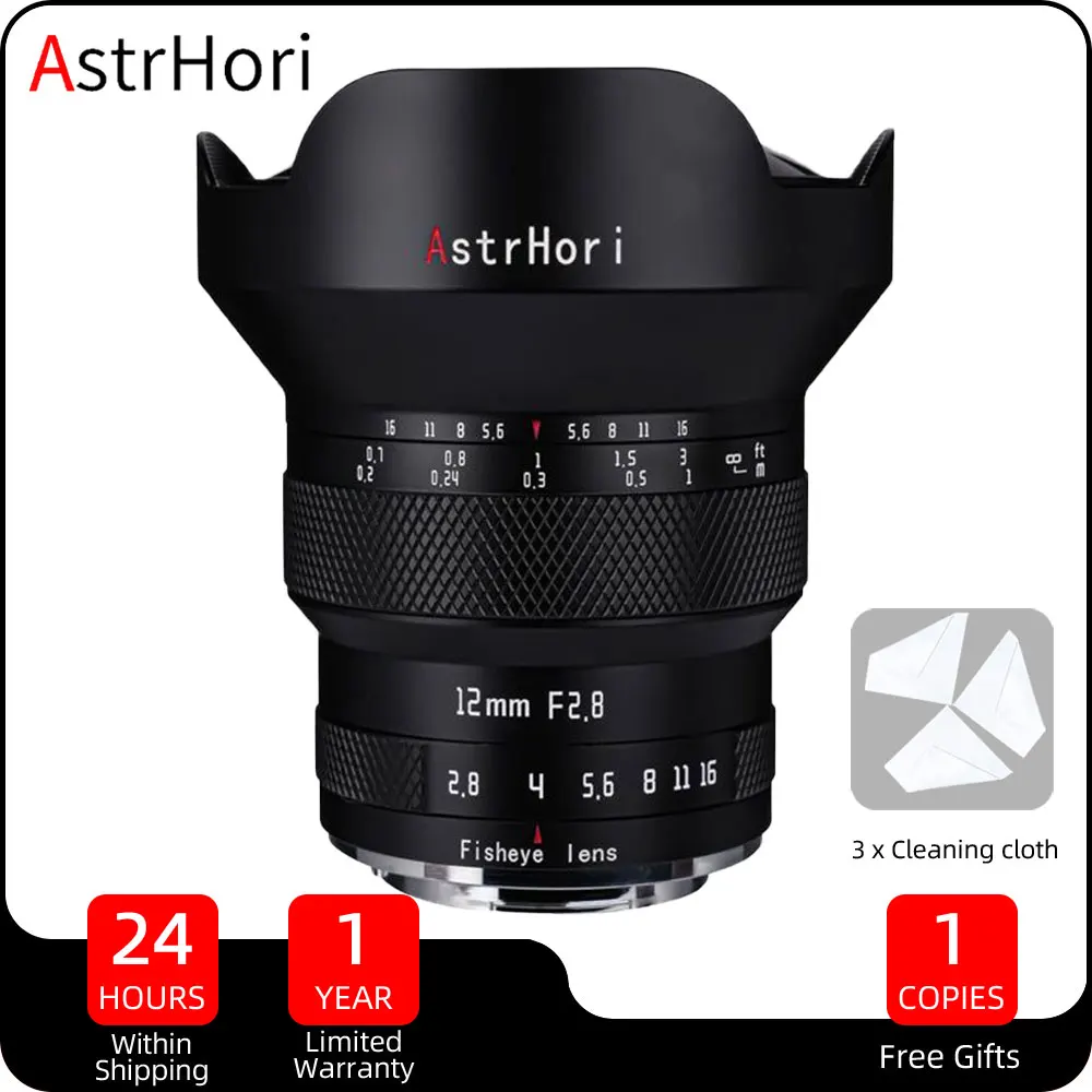 

AstrHori 12 мм F2.8 ультра широкоугольный объектив «рыбий глаз» для Canon RF Sony E Nikon Z Leica Panasonic L Mount Lente Full Frame
