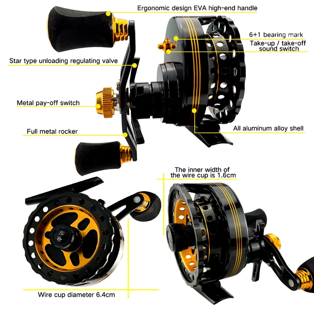 GHOTDA Baitcasting Reel Winter Shrimp Fishing Rods Wheel Ice Rod Fishing  Reels Spinning Wheel Sea Fishing Tools Fish Accessories - AliExpress