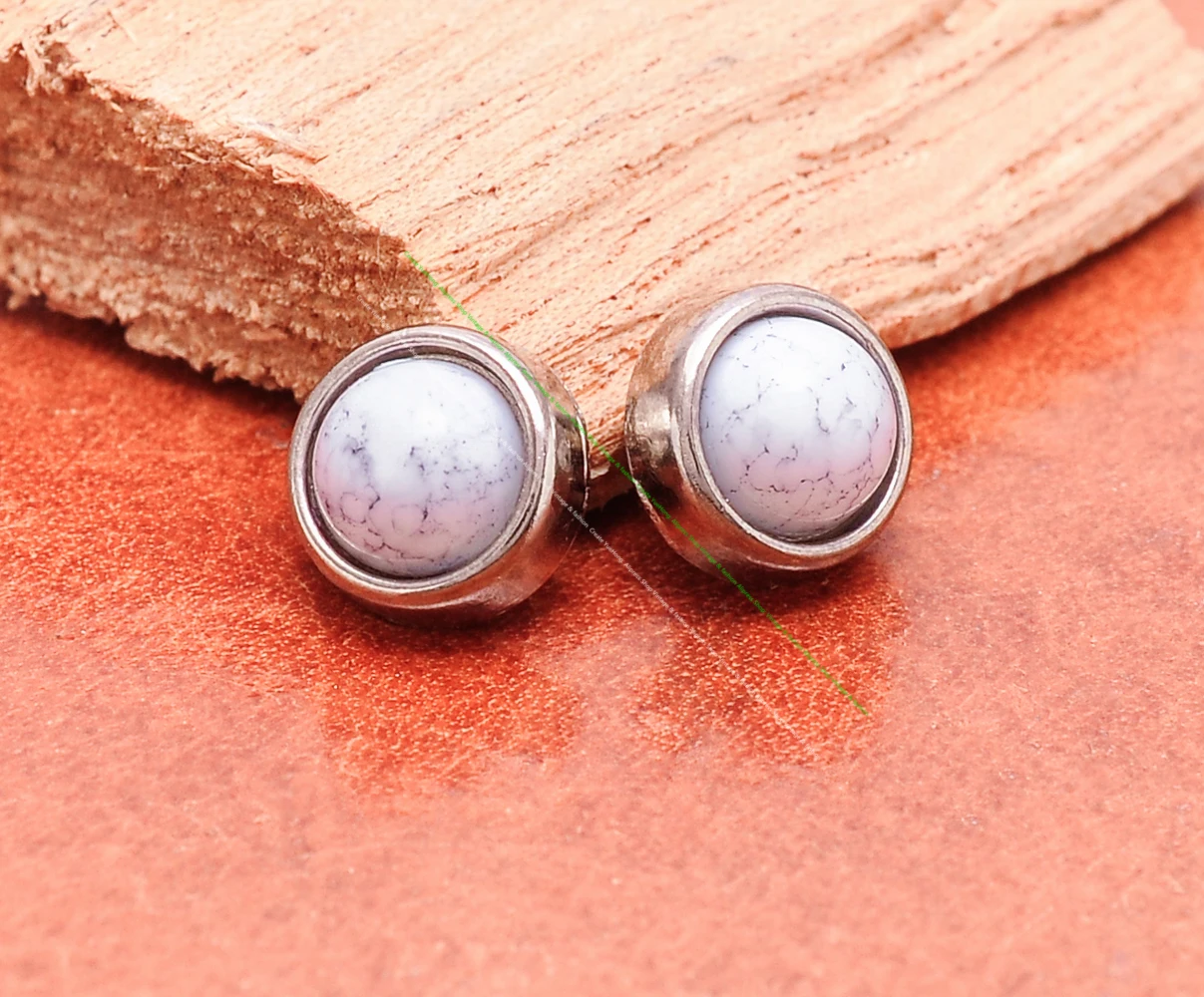 20 Stück Silber 11 Farben Türkis PerlenLeathercraft Nieten Stud Spot Rivetback Leder Kleidung Gürtel Metall Conchos Hardware – Detail 2