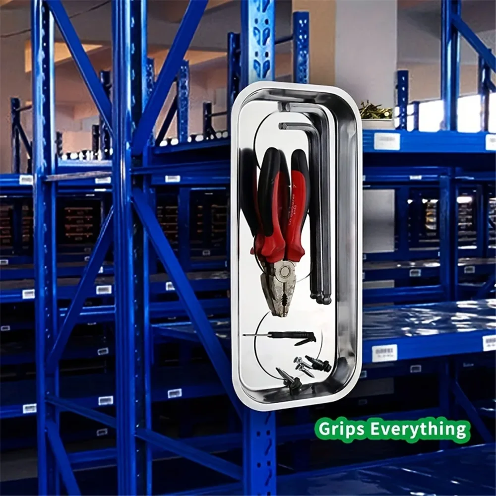 Lot De 4 Magnétiques - Plateau Magnétique Outils En Acier Inoxydable