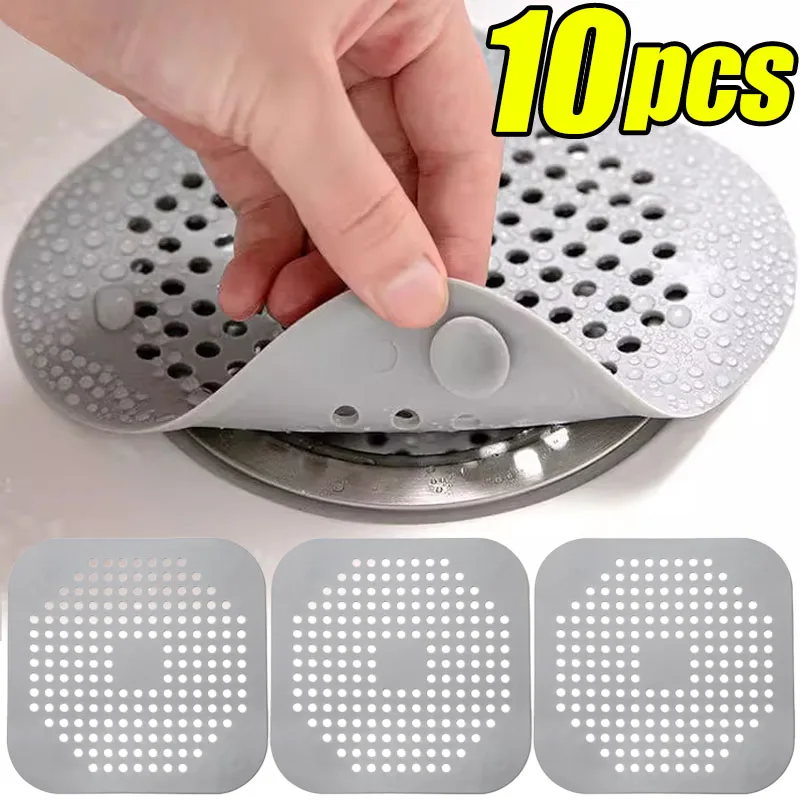 Silicone Bathroom Floor Bathtub WaterFilter Shower Drain Hair Catcher 1