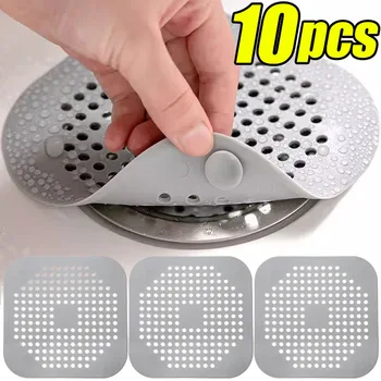 Silicone Bathroom Floor Bathtub WaterFilter Shower Drain Hair Catcher 1