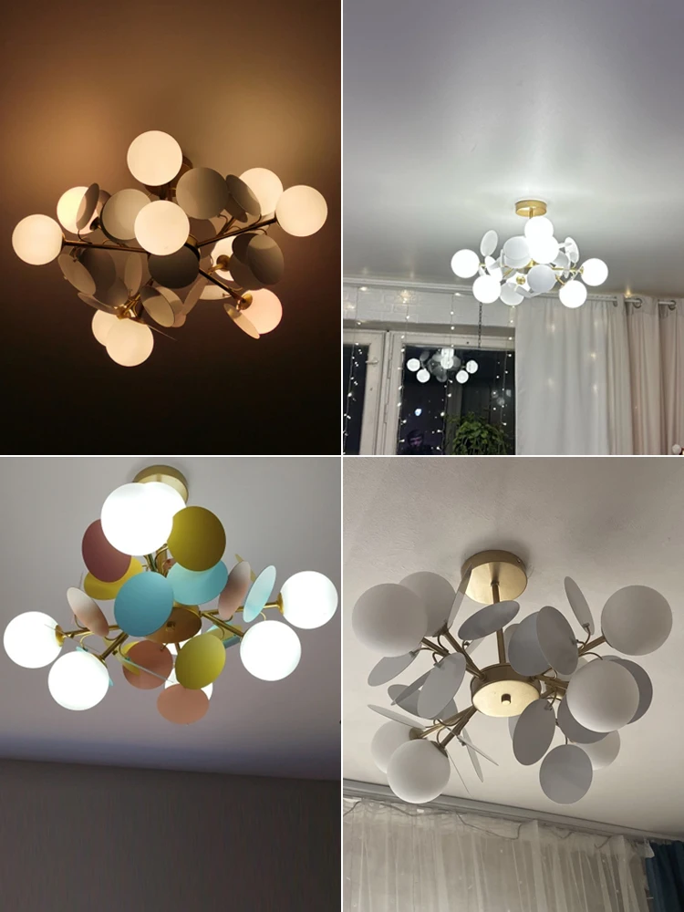 Colorful Flash New LED Modern Chandelier Lights Living Dining Room Bedroom Villa Pendant Flats Bar Aisle Indoor Lighting Lamps