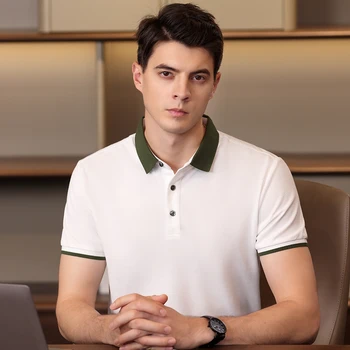 Classic Slim-Fit Men's Polo Shirt - Breathable Pure Cotton, Summer Casual Essential with Retro Style