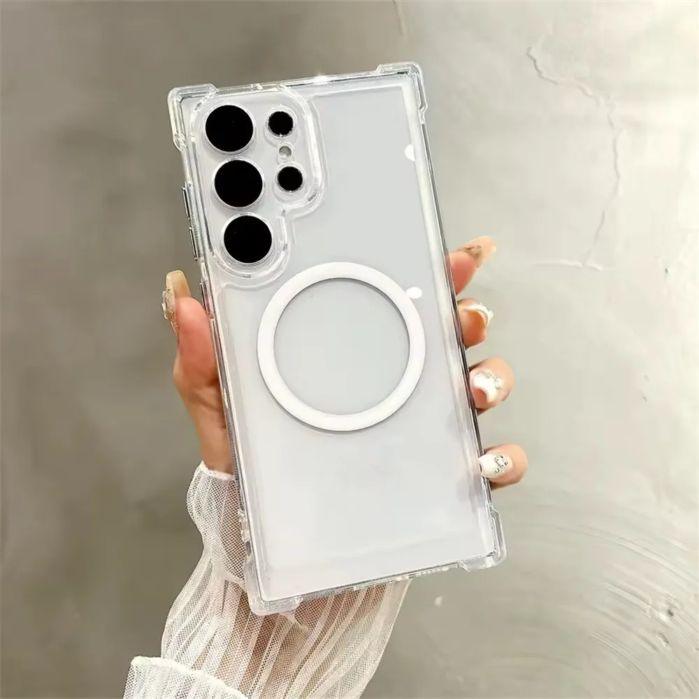 Ultra Clear Magnetic Phone Case with Shockproof Corner Protector