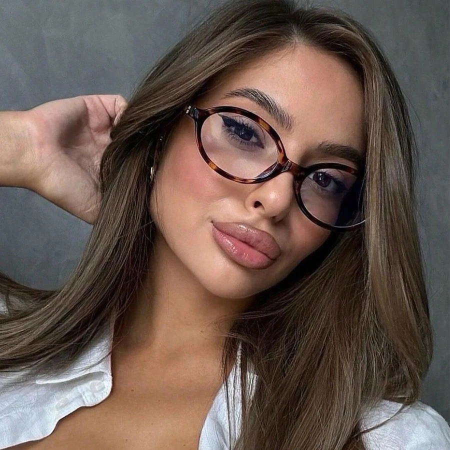 Retro Oval Frame Reading Glasses for Women Men Anti Blue Light Prescription Presbyopia