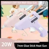 2024 New 20W Hot Melt Glue Gun Plug-In Anti-Scalding Children's Hot Silicone Gun 7Mm Glue Stick Adhesive Gluegun Small Glue Gun 1