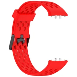 Breathable Silicone Strap Wristband (Red)