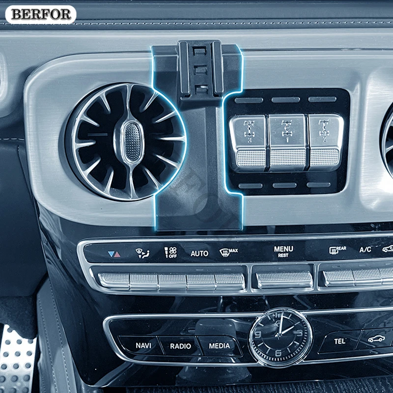 Car Phone Holder For Mercedes-Benz G-Class W464 G500 G350D G63 GPS Stand Rotatable Support Mobile Accessories