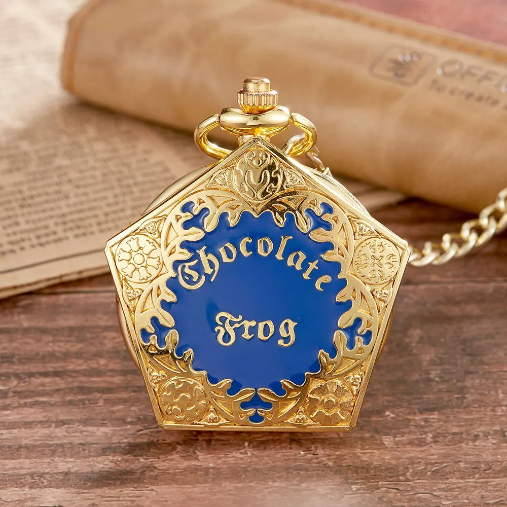 Harri Potter Pocket Watch Chocolate Frog Tag Pocket Watch Collana Con Ciondolo Gold The Sins Of Grindelwald Collection Toys Gifts