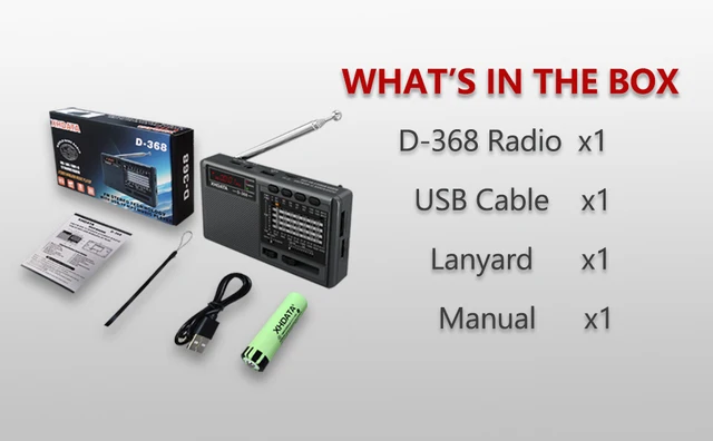 XHDATA D-901 Radio de onda corta AMFMSW radio analógica DSP transistor con  buena recepción funciona con pilas o AC Power USBTF MP3 y BT Play  inalámbrico con perilla grande bueno para padres