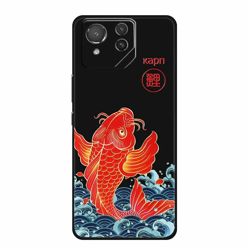 Premium 3D Embossed Black Silicone Soft Back Cover Case