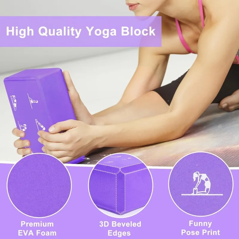 Yoga Essentials Kit: Non-Slip Foam Blocks & Enhanced Support Strap