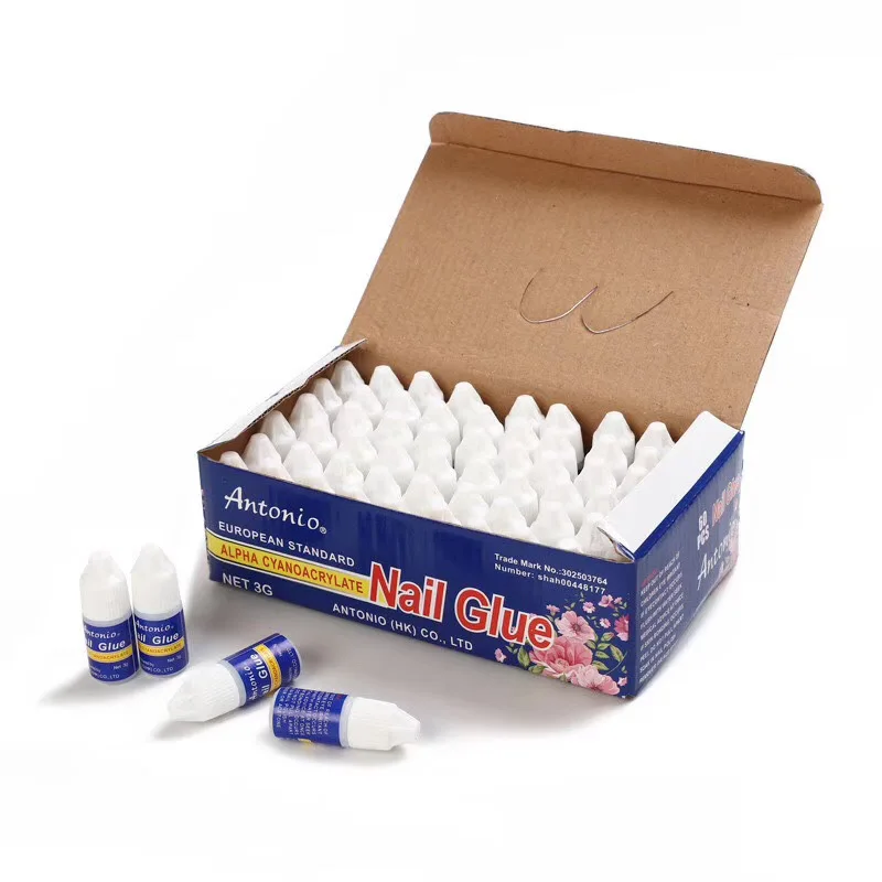 Nail Glue 5pcs For Fake Nails Rhinestones Gel For Manicure Fast Drying Adhesive Glue For False Nail Tips Stick Gems Polish nail glue
