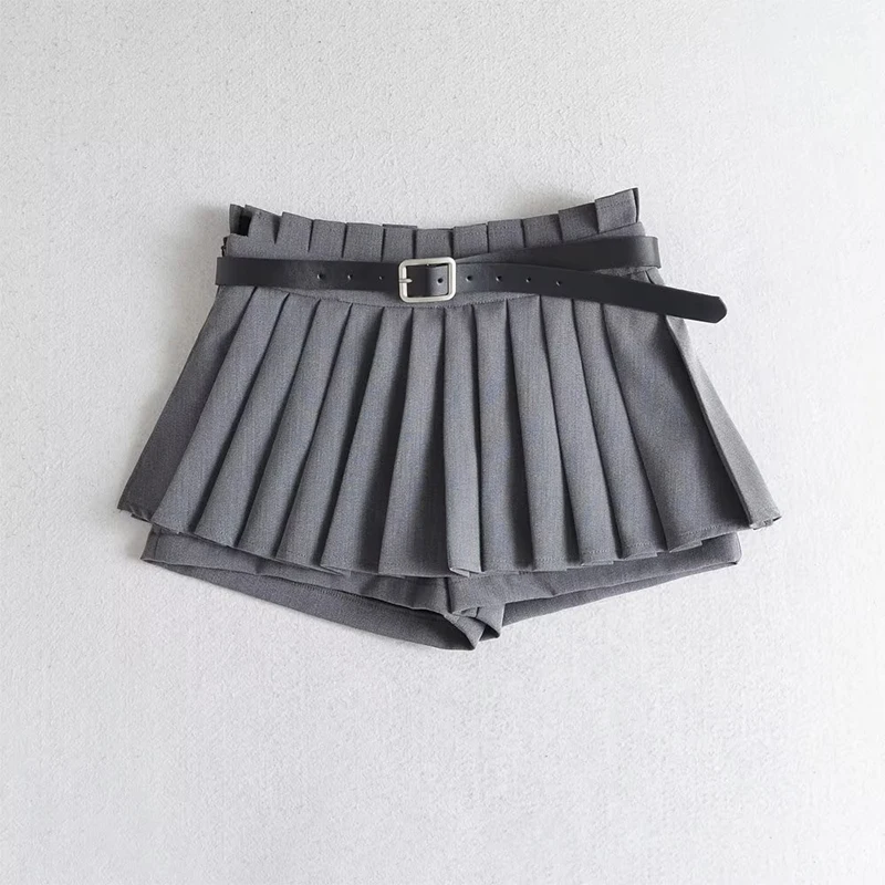 Chu Sau beauty 2023 Women Fashion Sweet Pleated Mini Skirt
