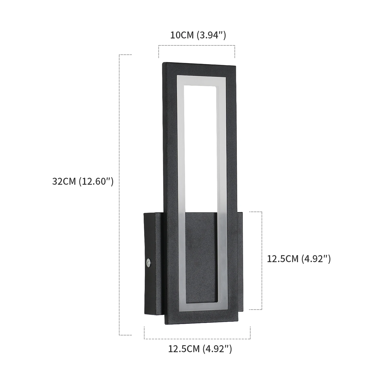 Indoor LED Wall Light,16 W Modern Acrylic Wall Lamp,Black Interior Wall Light for Corridor, Stairs,Warm White 3000K: 3 - 5 Days Free Delivery Only UK