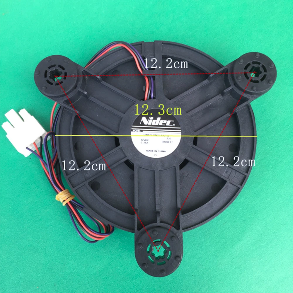 

NEW for Refrigerator Fan Motor Cooling Fan GW12E12MS1AAZ-52 Z20 8508FTT 12VDC 0.26A Refrigeration Freezer Fan Good Working