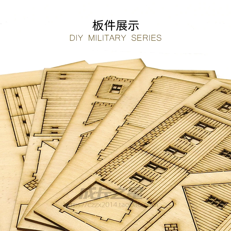 1/72 Fortress Building Assembled Model Legion Camp Wooden DIY Scene Decorations Handmade Gifts 5
