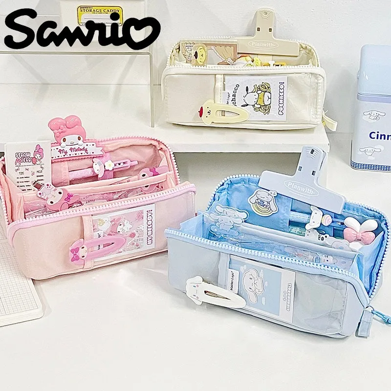 

Sanrio My Melody Cinnamoroll Prism Pencil Case Pachacco Simple Large Capacity Portable Cartoon Multifunctional Stationery Box