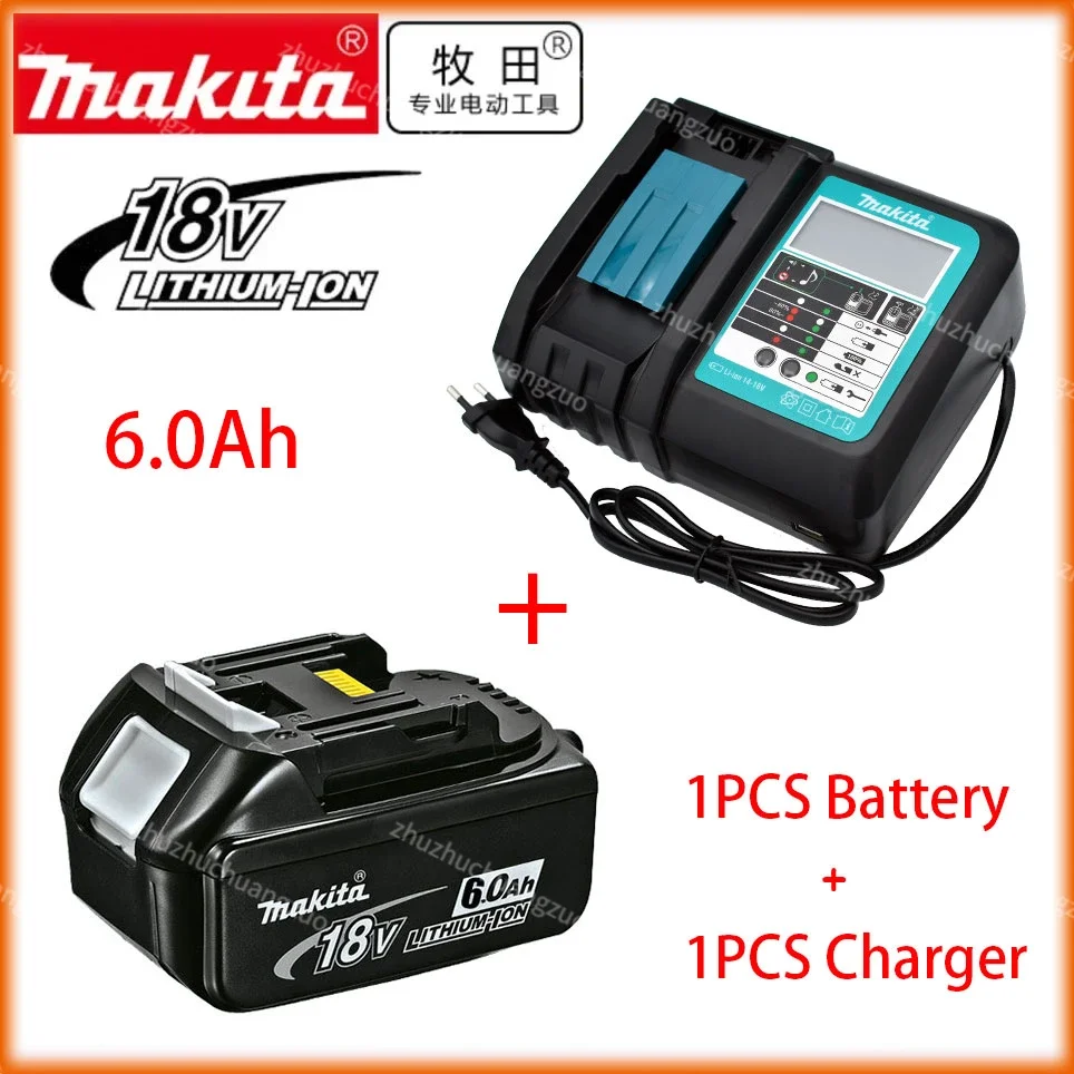 

100% Original Makita 6.0Ah 18V Li-ion Battery Charger DC18RF BL1840 BL1830 BL1430BL1440 DC18RC Charging Tool With USB Port