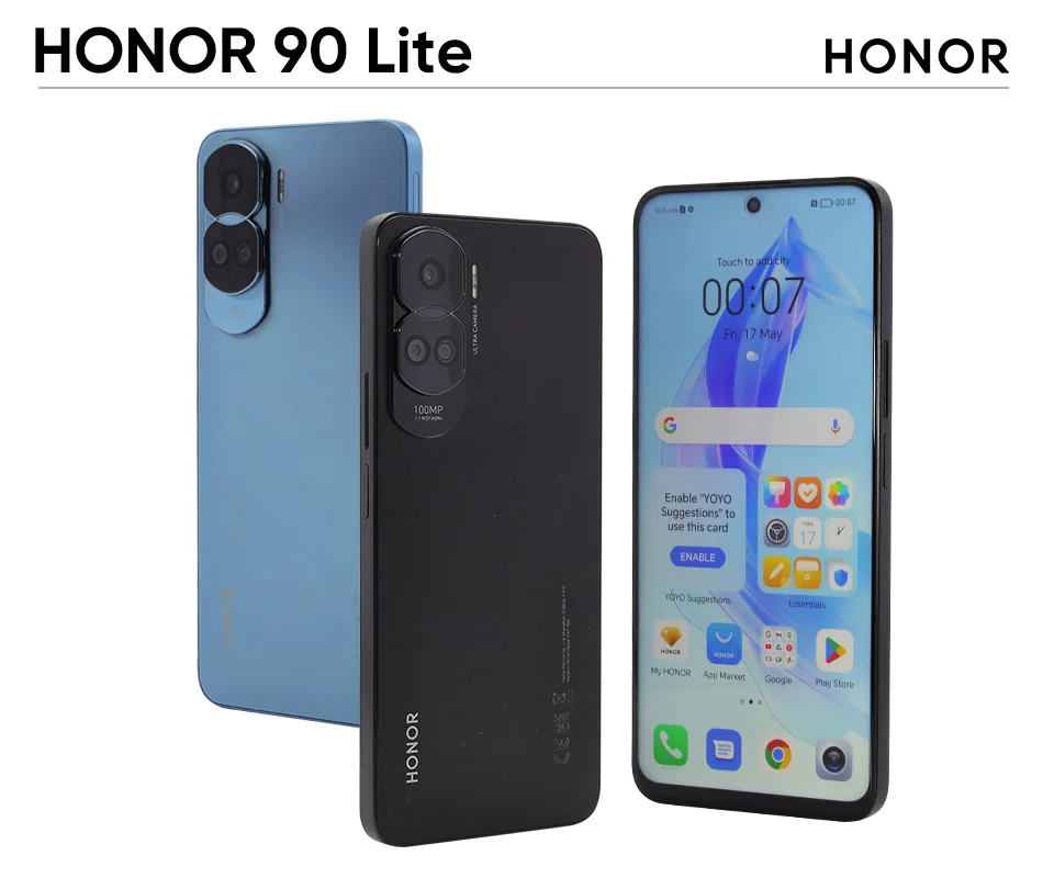 Смартфон HONOR 90 lite, тройная камера 256 МП, 8 + 6,7 ГБ, экран 4500 ...