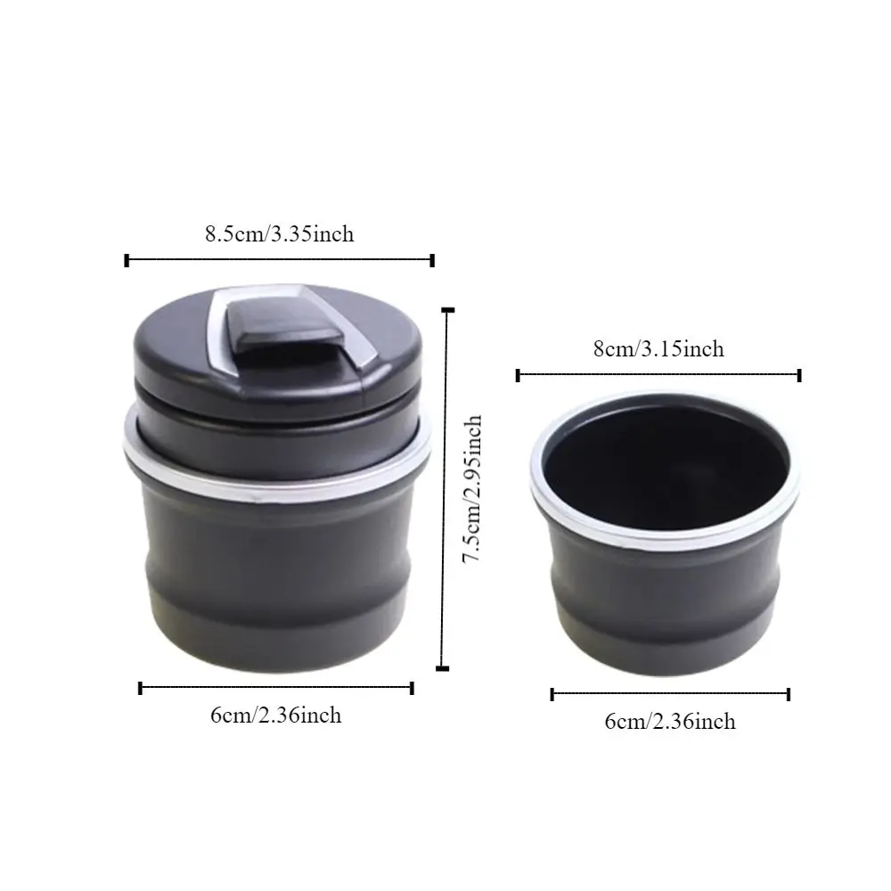 Portable Mini Car Trash Can Multi-functional Universal Size Car Cup Holder Removable Durable Garbage Coin Storage Cup Container