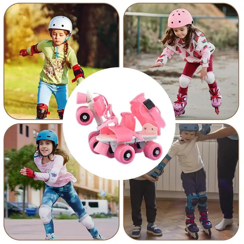 Kids Roller Skates Unisex Roller Skates Double Row Four Wheels Indoor Outdoor Girls Retro Exercise And Body Training