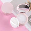 Portable Loose Powder Box with Makeup Puff Plastic 20g Empty Loose Powder Pot With Mirror Travel Makeup Cosmetics Container 5