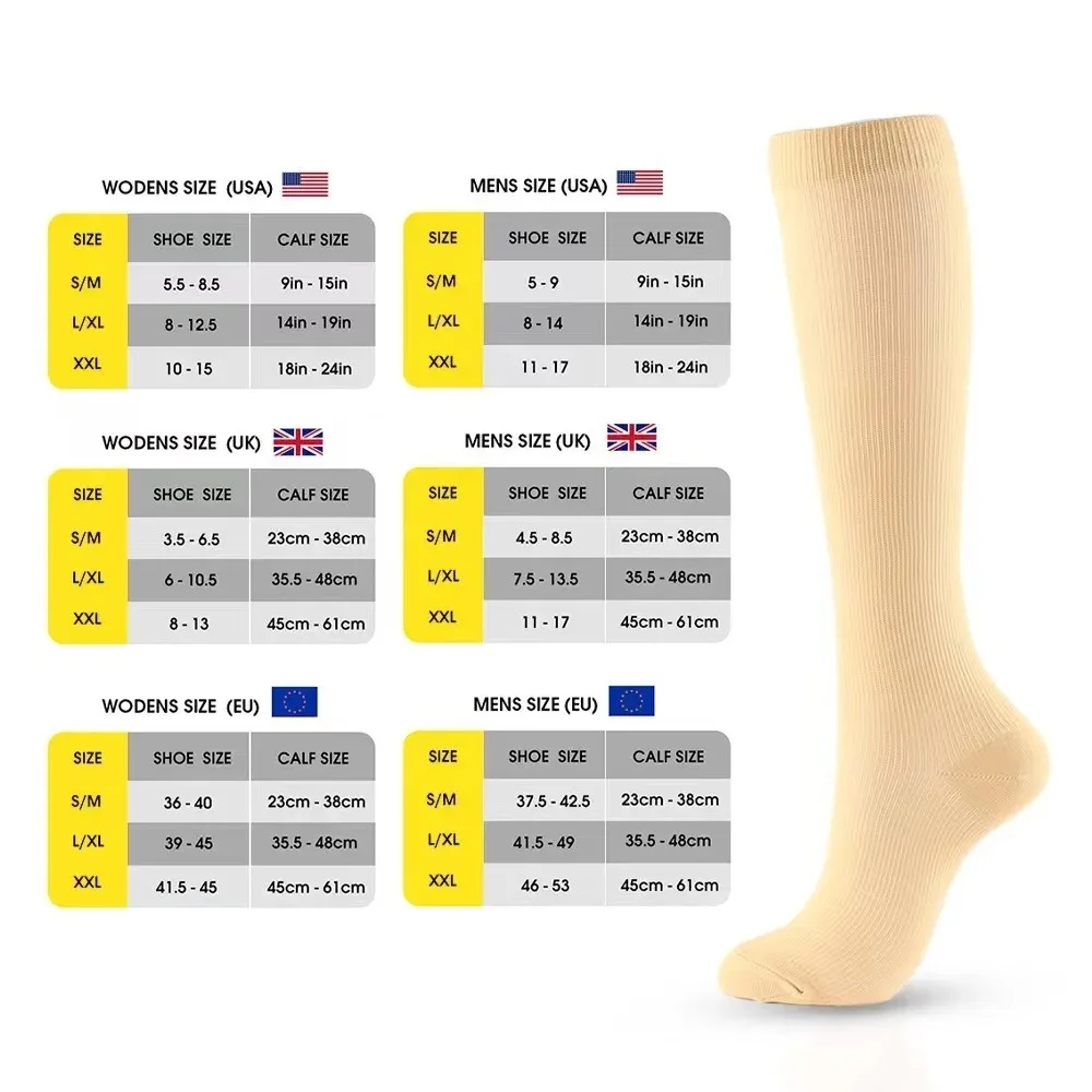 Compression Running Socks for Men Women Football Anti Fatigue Pain Relief Calf Support Sports Socks Varicose Veins Circulation sports socks football socks compression socks fitness sports socks sport socks