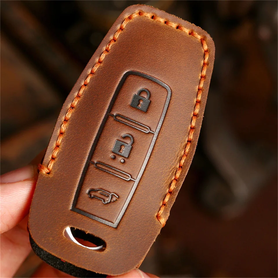 2/3/4 Bottons Leather Car Smart Key Remote Case Fob Shell Keychian for Mitsubishi Outlander Car Key Cover Accessories key case key case cover car key shell