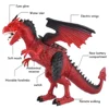 Electric Remote Dinosaur Spray Dragon Roar Walking Control Simulation Animal Model Kids Toys for Christmas Gift blue 2