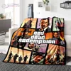 Game Red Dead Redemption Series Blanket John Marston Blanket Flannel Decoration Home Bedspread Cowboy Characters Blanket 6