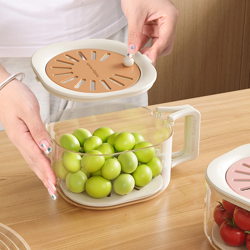 2 In 1 Draining Preservation Basket Portable Compact Strainer Bowl Kitchen Accessories