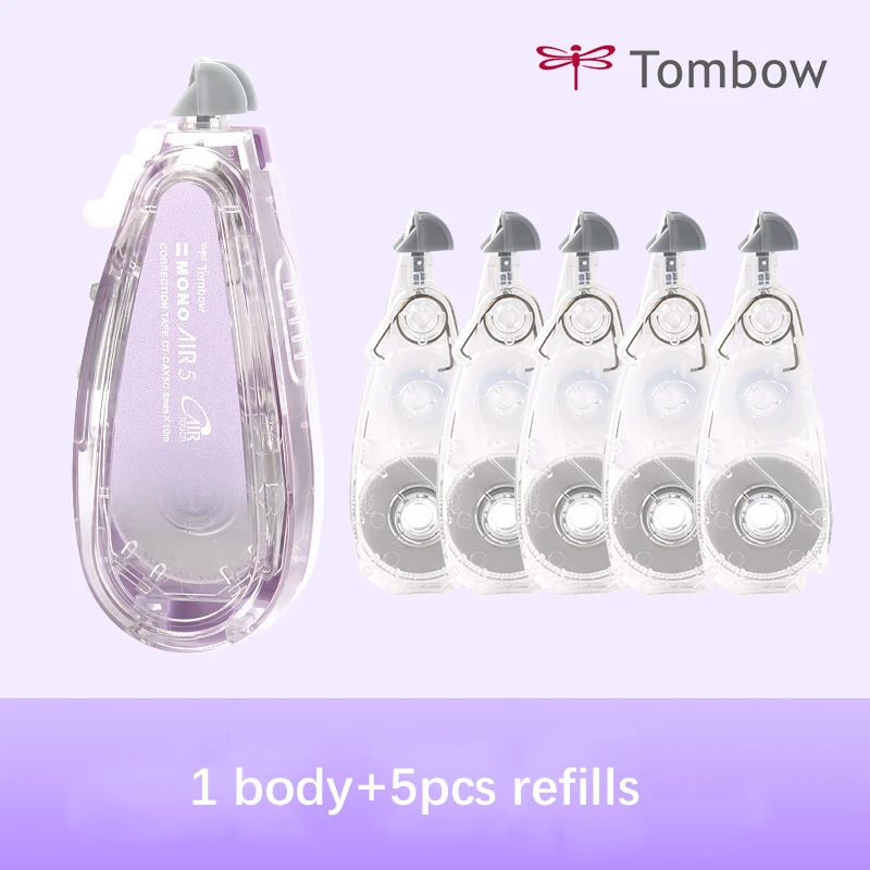 Japanese Tombow MONO Air Mute Correction Tape Transparent Color 10m Large Capacity Replaceable Refill Student Stationery