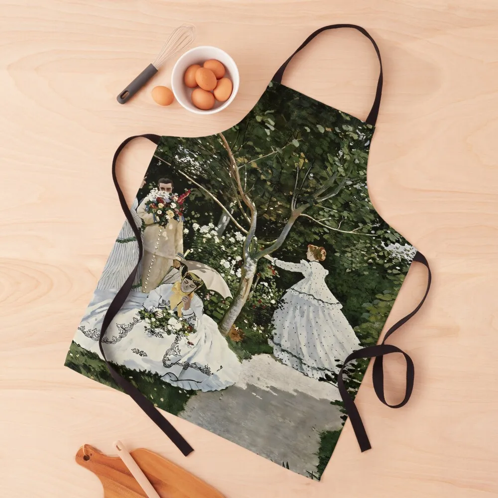 

Women in the Garden by Claude Monet Apron For Hairdresser Barber Apron