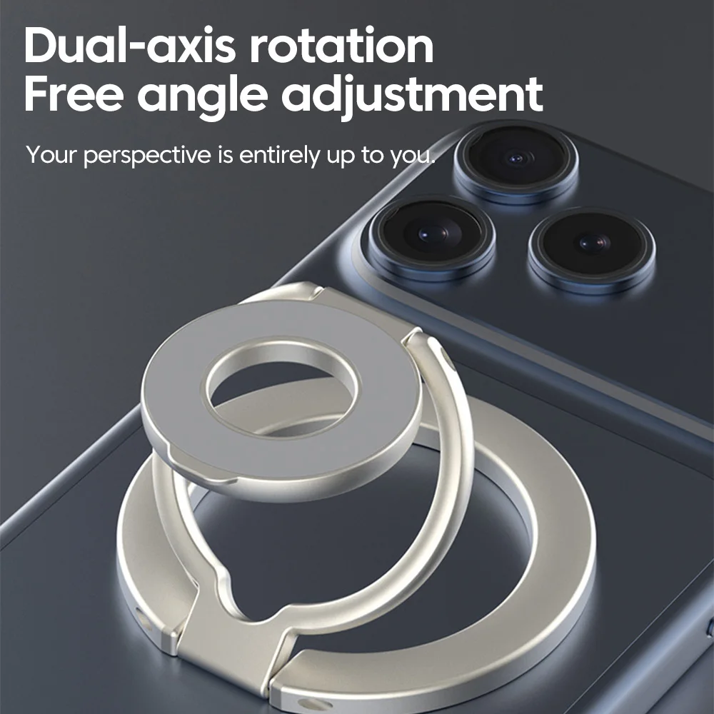 Metal Double Sided Magnetic Finger Ring Holder Cell Phone Stand Car Desktop Universal Mobile Phone Holder Portable Lazy Bracket, Alina Gadgets