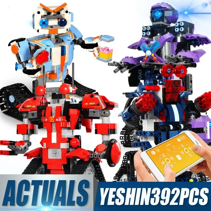 13004 Mobile phone RC APP programming control Remote Control Robot Crawler Car Model Building Block Bricks Kids Educational Toy 2