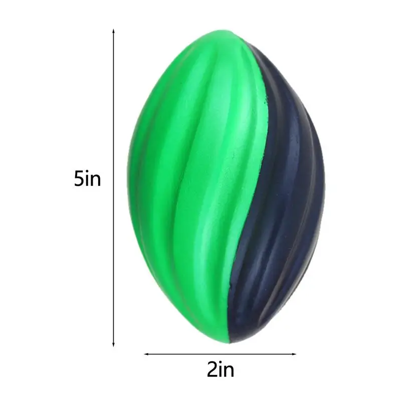 Rugby Ball Toy Slow Rebound Spiral Rugby Ball For Training 5 Inches Solid Toys For Team Activities Reusable