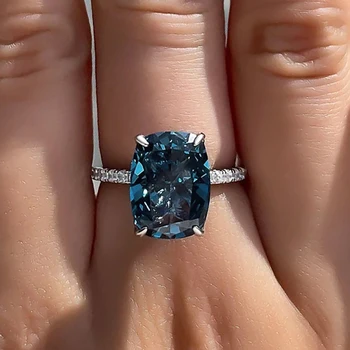 Oval Blue CZ Ring – Women’s Elegant Wedding & Engagement Jewelry