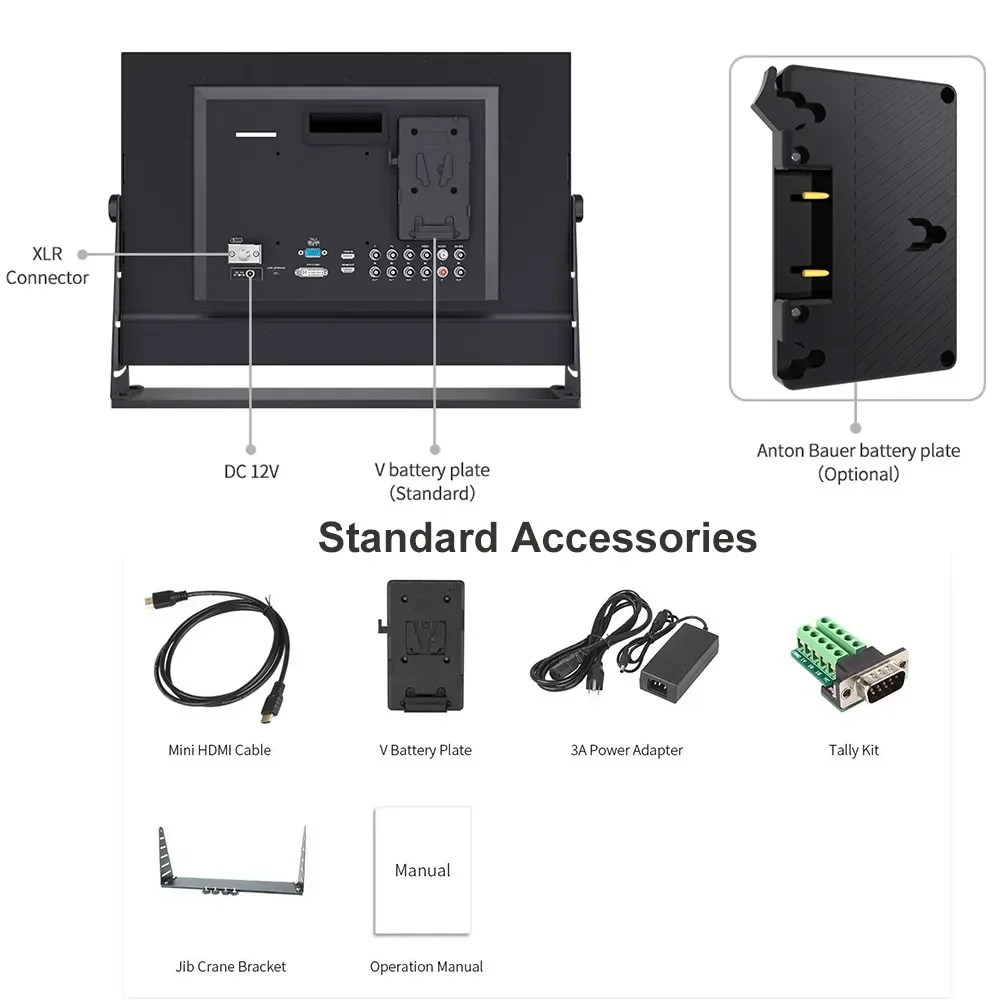 Seetec 4K215-9HSD-192 21.5 Inch Pro Broadcast Monitor IPS 1920x1080 3G-SDI 4K HDMI Full HD LCD Monitor Desktop