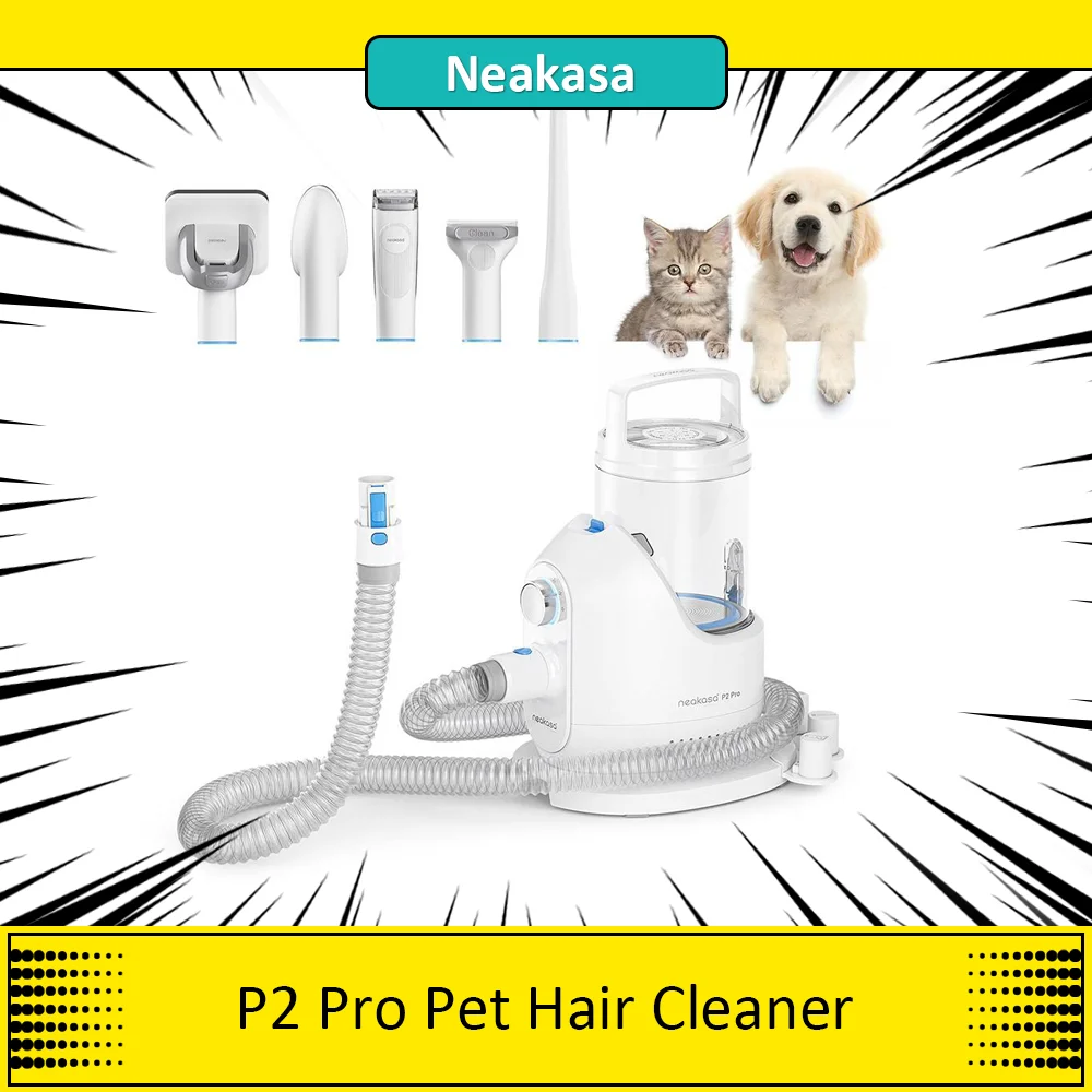 Neakasa P2 Pro Dog Clipper Con Aspirapolvere, Set Professionale Per La Toelettatura Degli Animali Domestici, Tagliacapelli Per Animali Domestici Con 5