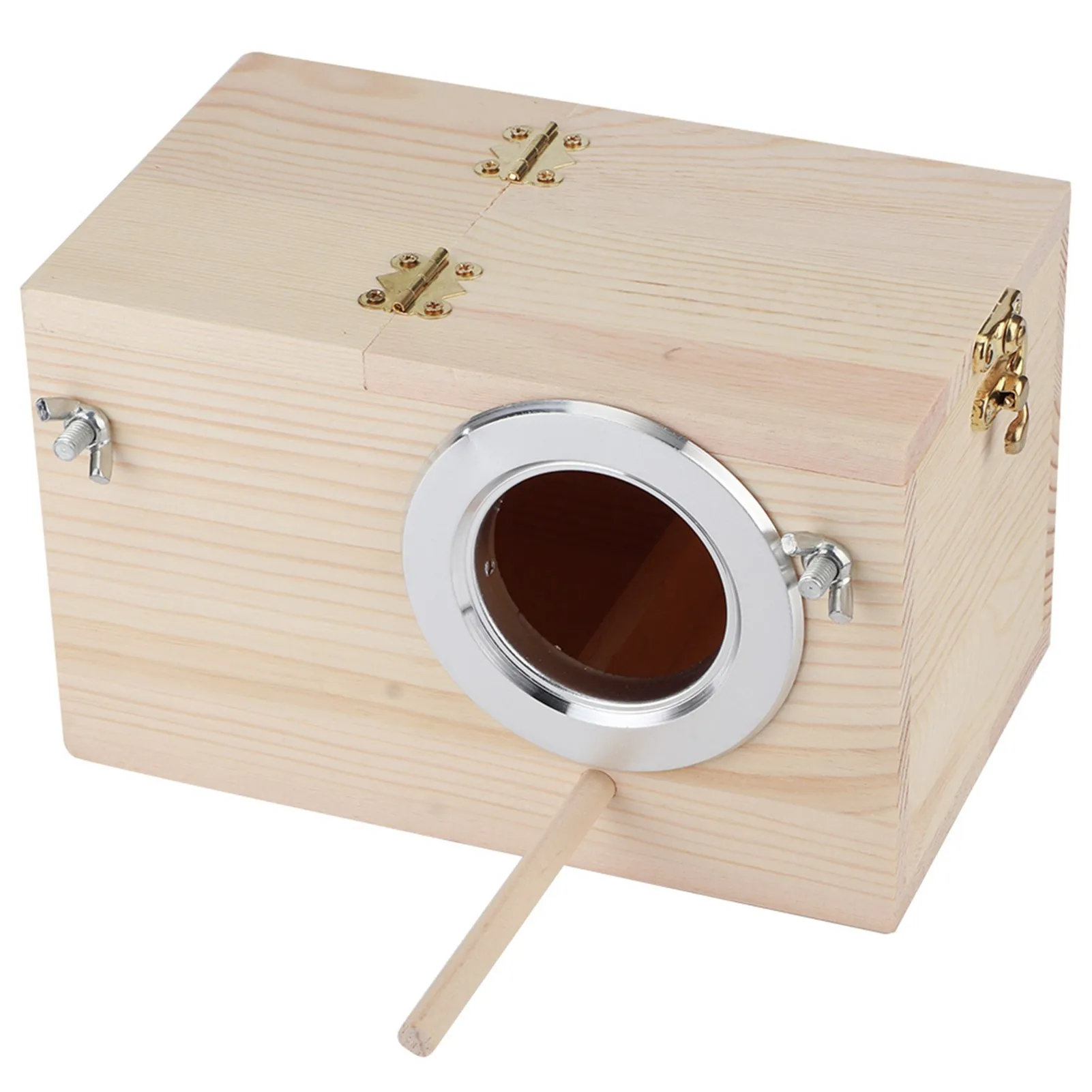 Wood Bird House 12x12x19.5cm Pet Incubation Breeding Box Parrots Small Birds Outdoor Garden Decoration Pet Accessories