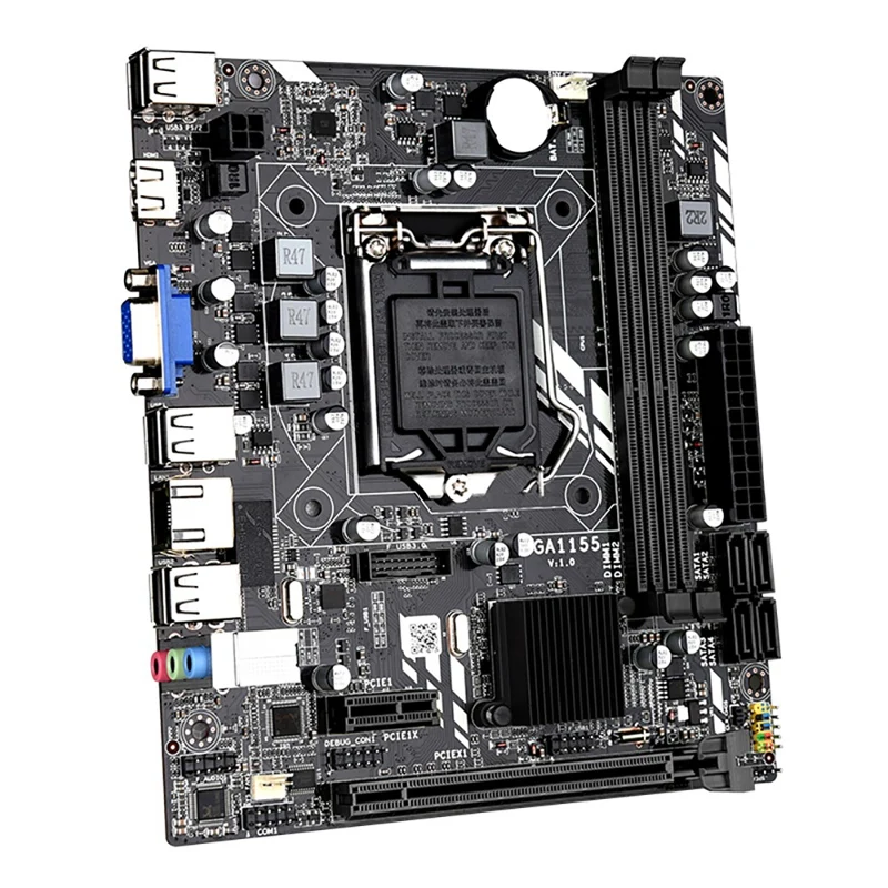 Материнская плата H61M LGA1155 (Core I7/I5/I3) PCI-E 8X DDR3X2 M-ATX SATA2.0 материнская для настольного