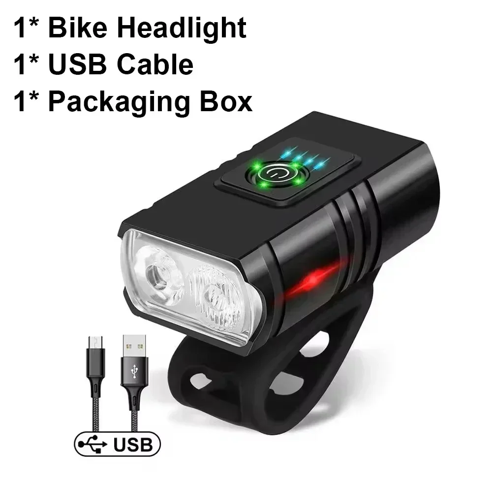 ตัวเลือกสินค้า ไฟหน้าจักรยาน LED สว่าง 1000LM ชาร์จ USB พร้อมเซ็นเซอร์อัจฉริยะ
