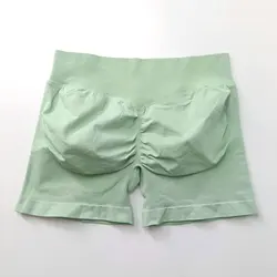 Women's Scrunch Gym Shorts - High-Performance Fitness & Yoga Bottoms - S (Palm Green)